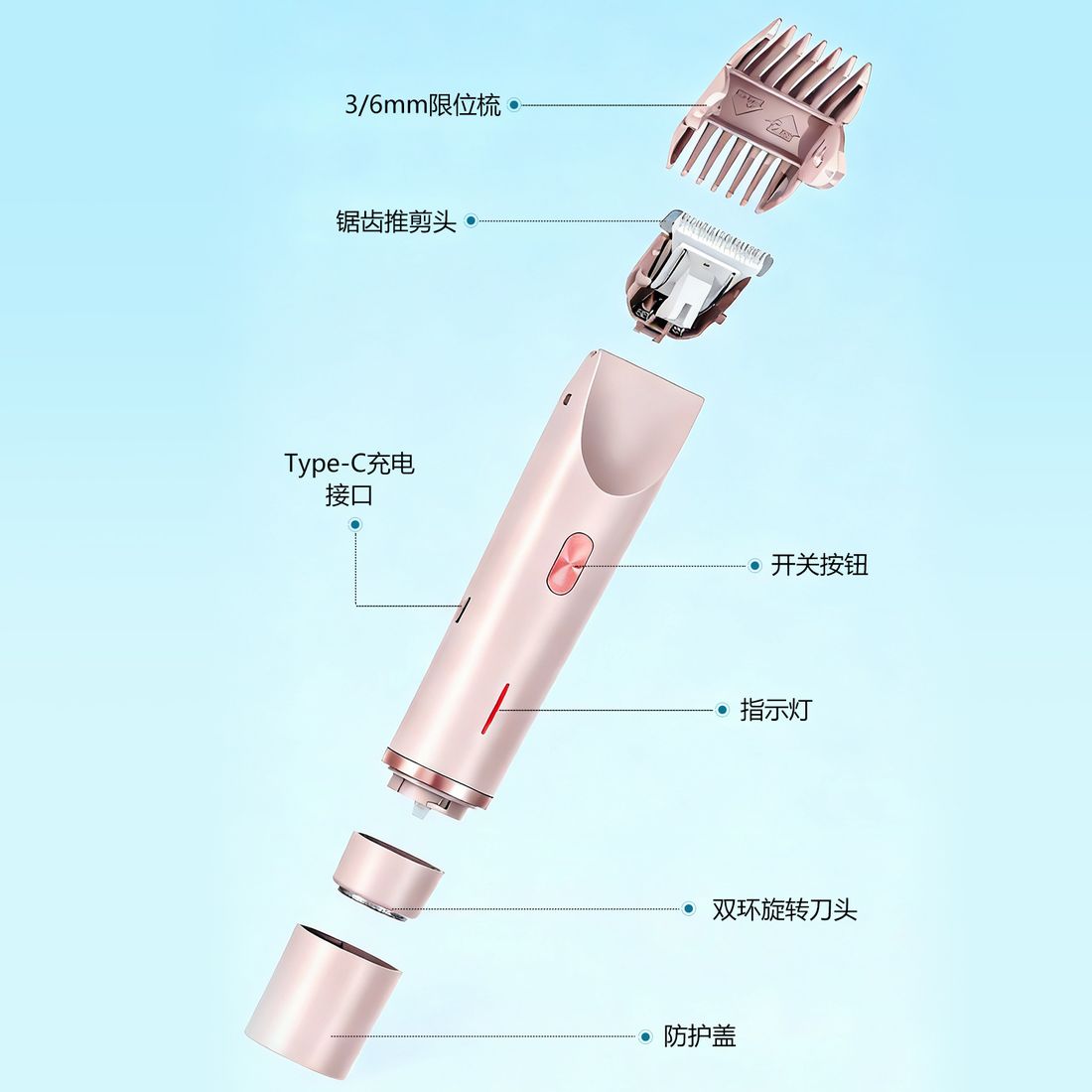 A0236 Dual-Head Shaver & Trimmer