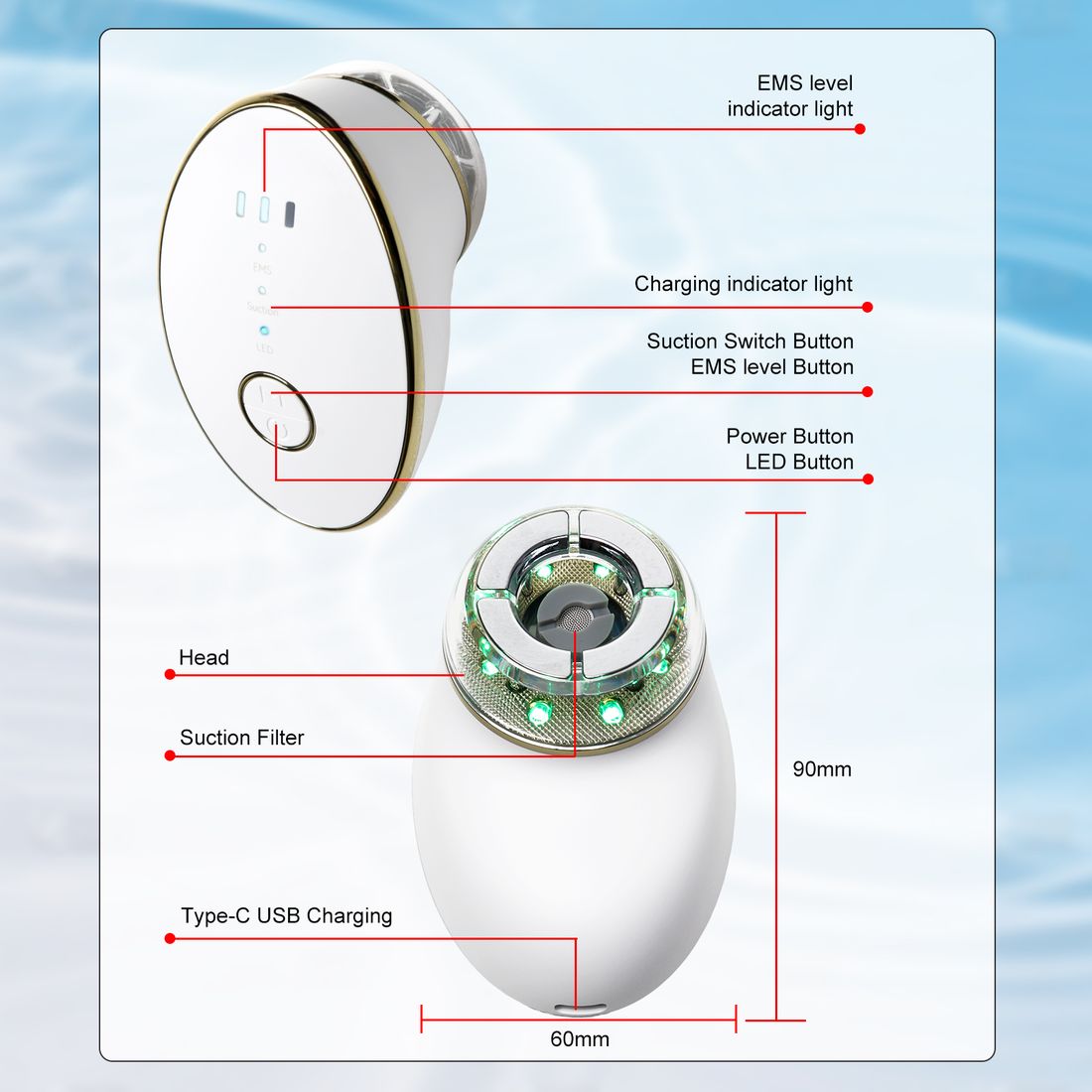 AO821 Red-Light Beauty Device